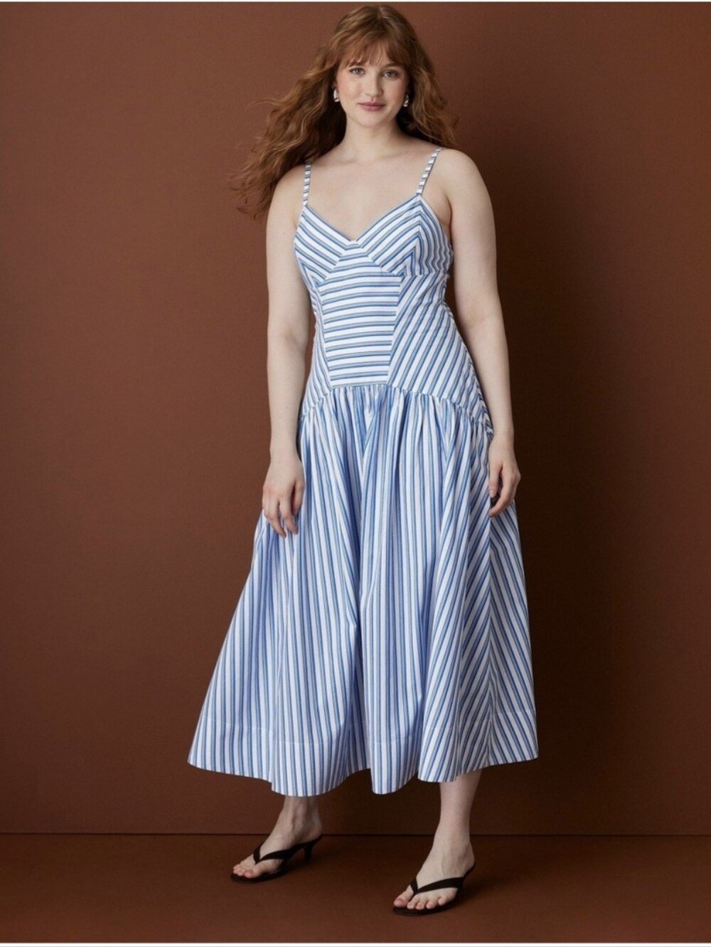 Sleeveless Striped Drop-Waist Midi Dress – Rosie Assoulin x Target